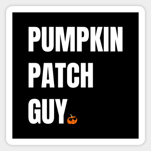 Pumpkin Patch Guy - Minimalist Design with a Pumpkin Sticker